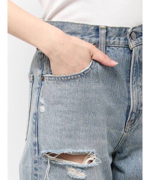 Ungrid（アングリッド）の「クラッシュデザインストレートデニム（デニムパンツ・レディース・ブルー・26inch/25inch/24inch）」の16枚目の写真