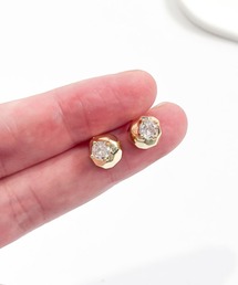 YU-KA:カットメタル ビジューピアス cut metal bijou pierce