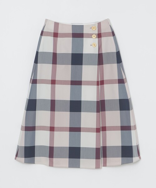 BLUE LABEL CRESTBRIDGE(ブルーレーベルクレストブリッジ)の「クレストブリッジチェックラップ風スカート(スカート・レディース・ブルー系その他2/パープル系その他4・38/36)」の14枚目の写真