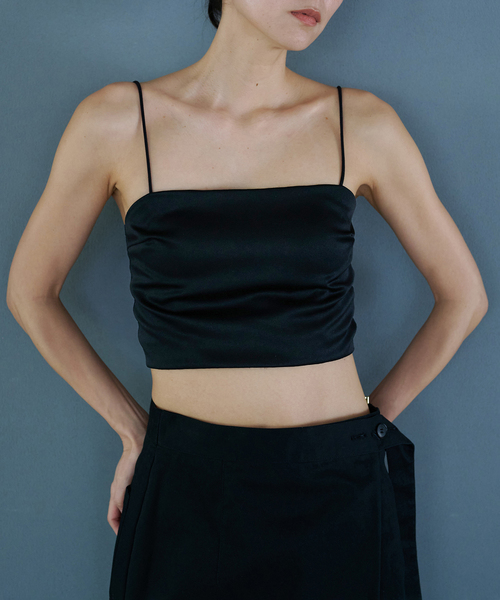 EMILY WEEK（エミリーウィーク）の「《追加》【ESSENTIAL】サテン クロップドバンドゥブラ（その他アンダーウェア/インナー・レディース・ブラック/ホワイト・36/38/40）」の3枚目の写真