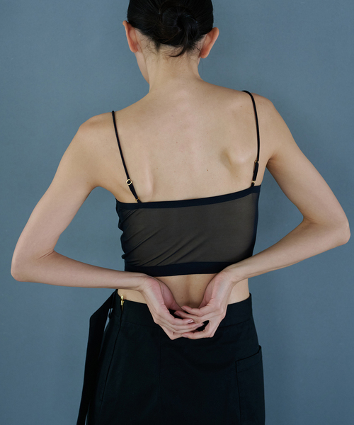 EMILY WEEK（エミリーウィーク）の「《追加》【ESSENTIAL】サテン クロップドバンドゥブラ（その他アンダーウェア/インナー・レディース・ブラック/ホワイト・36/38/40）」の5枚目の写真