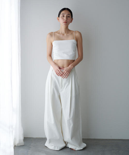 EMILY WEEK（エミリーウィーク）の「《追加》【ESSENTIAL】サテン クロップドバンドゥブラ（その他アンダーウェア/インナー・レディース・ブラック/ホワイト・36/38/40）」の10枚目の写真