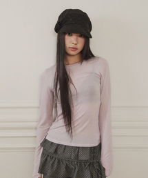 UUUUP（ユープ）の「ドットボウニュースボーイキャップ - ブラック（ハンチング/ベレー帽）」