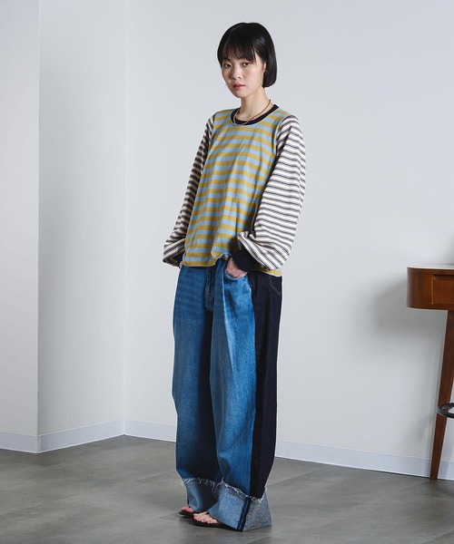 ROSE BUD（ローズバッド）の「(mici)VOLUME LONG SLEEVE TOP（Tシャツ/カットソー・レディース・ライトブルー/ライトピンク・ONE SIZE）」の7枚目の写真