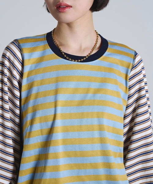 ROSE BUD（ローズバッド）の「(mici)VOLUME LONG SLEEVE TOP（Tシャツ/カットソー・レディース・ライトブルー/ライトピンク・ONE SIZE）」の9枚目の写真