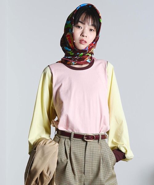 ROSE BUD（ローズバッド）の「(mici)VOLUME LONG SLEEVE TOP（Tシャツ/カットソー・レディース・ライトブルー/ライトピンク・ONE SIZE）」の13枚目の写真
