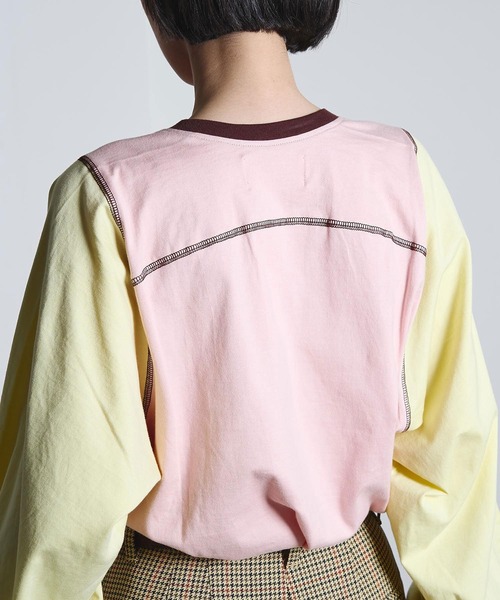ROSE BUD（ローズバッド）の「(mici)VOLUME LONG SLEEVE TOP（Tシャツ/カットソー・レディース・ライトブルー/ライトピンク・ONE SIZE）」の21枚目の写真