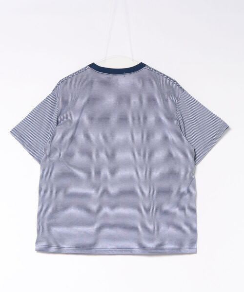 ZUCCa（ズッカ）の「HEART LOGO STRIPED T（Tシャツ/カットソー・レディース・ベージュ/ブラック/ブルー・X-LARGE/M size）」の4枚目の写真