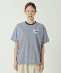 ZUCCa（ズッカ）の「HEART LOGO STRIPED T（Tシャツ/カットソー）」