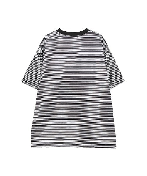 ZUCCa(ズッカ)の「HEART LOGO STRIPED T(Tシャツ/カットソー・レディース・ベージュ/ブラック/ブルー・X-LARGE/M size)」の8枚目の写真