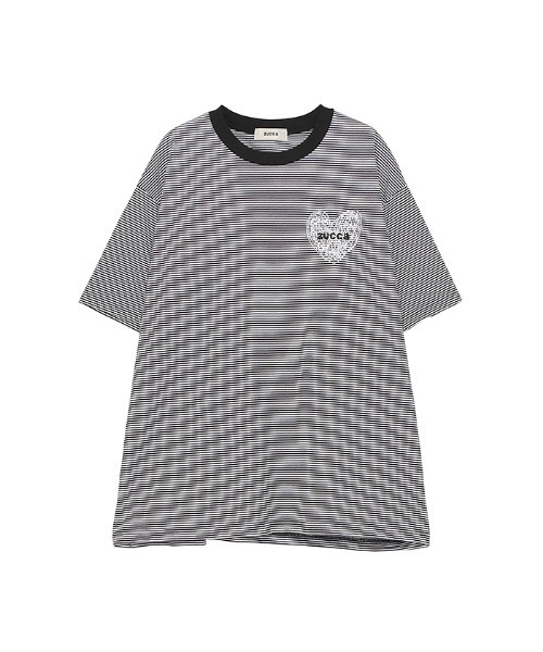 ZUCCa(ズッカ)の「HEART LOGO STRIPED T(Tシャツ/カットソー・レディース・ベージュ/ブラック/ブルー・X-LARGE/M size)」の9枚目の写真
