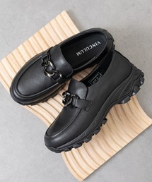 VINCULUM（ウィンクルム）の「【VINCULUM】<本革・防滑>メタルチェーンローファー(765108)（ローファー）」