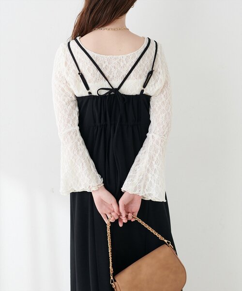 natural couture(ナチュラルクチュール)の「ドレープカットキャミワンピース(ワンピース・レディース・グレー/ブラック/グレイッシュベージュ/その他1・FREE)」の13枚目の写真