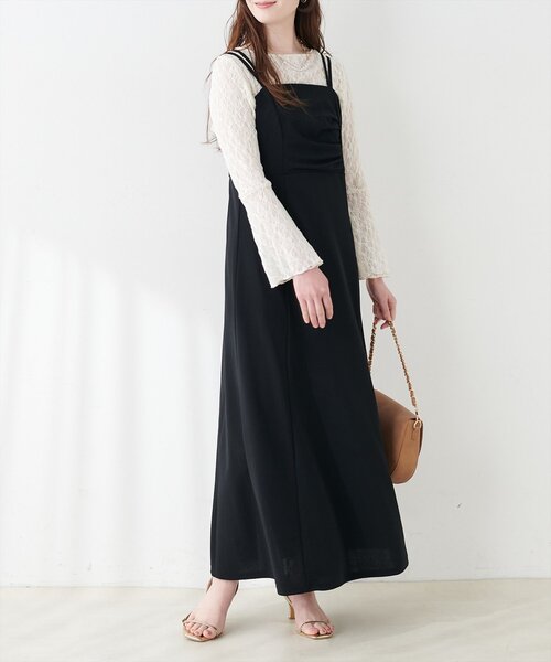 natural couture(ナチュラルクチュール)の「ドレープカットキャミワンピース(ワンピース・レディース・グレー/ブラック/グレイッシュベージュ/その他1・FREE)」の16枚目の写真