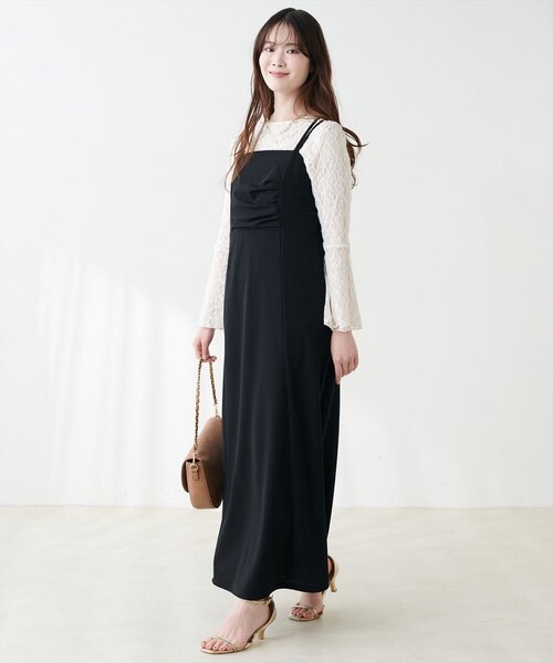 natural couture(ナチュラルクチュール)の「ドレープカットキャミワンピース(ワンピース・レディース・グレー/ブラック/グレイッシュベージュ/その他1・FREE)」の17枚目の写真