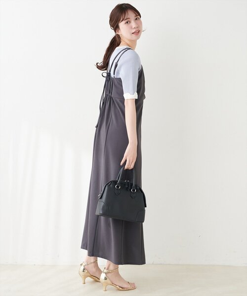 natural couture(ナチュラルクチュール)の「ドレープカットキャミワンピース(ワンピース・レディース・グレー/ブラック/グレイッシュベージュ/その他1・FREE)」の12枚目の写真