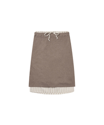 MUWM（ムウム）の「ダブルレイヤースカート Double Layer Skirts (オートミール)（スカート）」