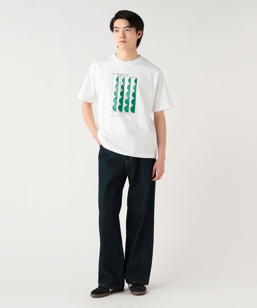 BEAMS HEART(ビームスハート)の「【6/18値下げ】ハーフムーンTシャツ(ユニセックス)(Tシャツ/カットソー・メンズ・ホワイト/ダークブラウン・SMALL/MEDIUM/LARGE)」の5枚目の写真