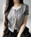 me+em select�i�~�[���Z���N�g�j�́u�t�����g���{�����[�X���C���[�h�������u�g�b�v�X �^front ribbon lace layered short sleeve rib tops�i���̑��g�b�v�X�j�v�b�O���[