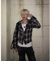LECYTO（レシト）の「Rider Check Shirt_[Black]（シャツ/ブラウス）」