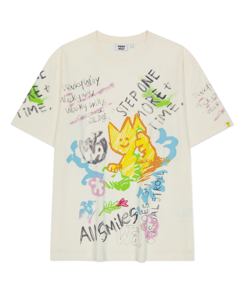 Wacky WiLLy(ワッキーウィリー)の「キキグラフィック半袖Tシャツクリーム(Tシャツ/カットソー・レディース・その他・SMALL/MEDIUM/LARGE/X-LARGE)」の1枚目の写真