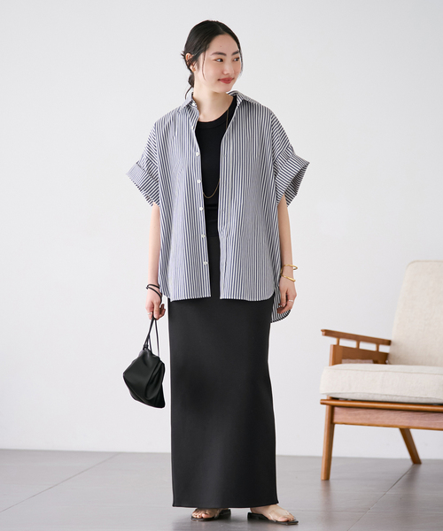 plage（プラージュ）の「《追加》Roll Up Cuffs シャツ（シャツ/ブラウス・レディース・ネイビー/ブラック/ホワイト・FREE）」の9枚目の写真