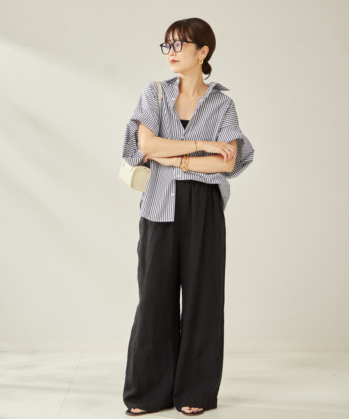 plage（プラージュ）の「《追加》Roll Up Cuffs シャツ（シャツ/ブラウス・レディース・ネイビー/ブラック/ホワイト・FREE）」の10枚目の写真