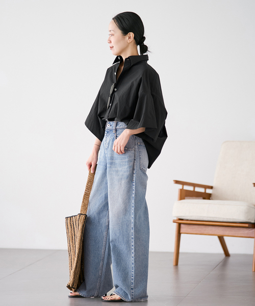 plage（プラージュ）の「《追加》Roll Up Cuffs シャツ（シャツ/ブラウス・レディース・ネイビー/ブラック/ホワイト・FREE）」の12枚目の写真