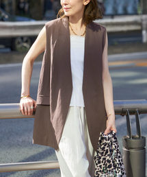 VERMEIL par iena | 《セットアップ可》Cool Touch リネンジレ(ベスト)
