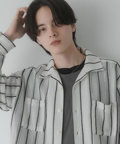 SENSE OF PLACE by URBAN RESEARCH（センスオブプレイスバイアーバンリサーチ）の「ダブルポケットオープンカラーレースシャツ（シャツ/ブラウス・メンズ・ブラウン/ブラック/アイボリー・MEDIUM/LARGE）」の4枚目の写真