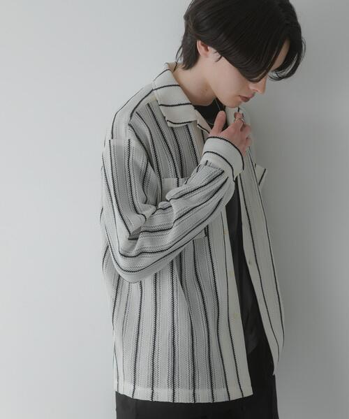 SENSE OF PLACE by URBAN RESEARCH（センスオブプレイスバイアーバンリサーチ）の「ダブルポケットオープンカラーレースシャツ（シャツ/ブラウス・メンズ・ブラウン/ブラック/アイボリー・MEDIUM/LARGE）」の5枚目の写真