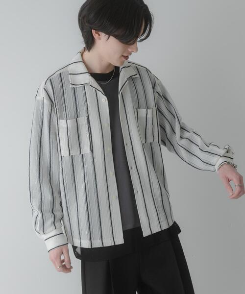 SENSE OF PLACE by URBAN RESEARCH（センスオブプレイスバイアーバンリサーチ）の「ダブルポケットオープンカラーレースシャツ（シャツ/ブラウス・メンズ・ブラウン/ブラック/アイボリー・MEDIUM/LARGE）」の6枚目の写真