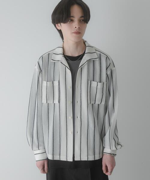 SENSE OF PLACE by URBAN RESEARCH（センスオブプレイスバイアーバンリサーチ）の「ダブルポケットオープンカラーレースシャツ（シャツ/ブラウス・メンズ・ブラウン/ブラック/アイボリー・MEDIUM/LARGE）」の7枚目の写真