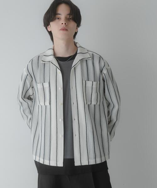 SENSE OF PLACE by URBAN RESEARCH（センスオブプレイスバイアーバンリサーチ）の「ダブルポケットオープンカラーレースシャツ（シャツ/ブラウス・メンズ・ブラウン/ブラック/アイボリー・MEDIUM/LARGE）」の8枚目の写真