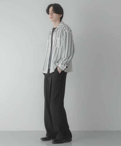 SENSE OF PLACE by URBAN RESEARCH（センスオブプレイスバイアーバンリサーチ）の「ダブルポケットオープンカラーレースシャツ（シャツ/ブラウス・メンズ・ブラウン/ブラック/アイボリー・MEDIUM/LARGE）」の10枚目の写真