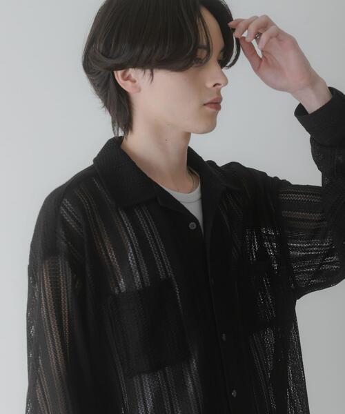 SENSE OF PLACE by URBAN RESEARCH（センスオブプレイスバイアーバンリサーチ）の「ダブルポケットオープンカラーレースシャツ（シャツ/ブラウス・メンズ・ブラウン/ブラック/アイボリー・MEDIUM/LARGE）」の13枚目の写真