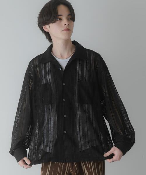 SENSE OF PLACE by URBAN RESEARCH（センスオブプレイスバイアーバンリサーチ）の「ダブルポケットオープンカラーレースシャツ（シャツ/ブラウス・メンズ・ブラウン/ブラック/アイボリー・MEDIUM/LARGE）」の17枚目の写真