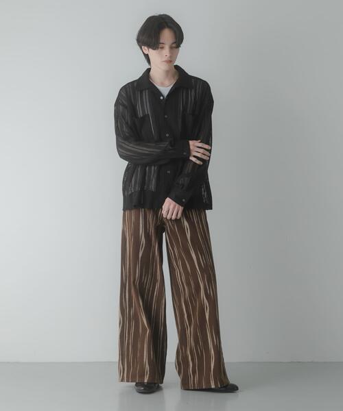 SENSE OF PLACE by URBAN RESEARCH（センスオブプレイスバイアーバンリサーチ）の「ダブルポケットオープンカラーレースシャツ（シャツ/ブラウス・メンズ・ブラウン/ブラック/アイボリー・MEDIUM/LARGE）」の19枚目の写真