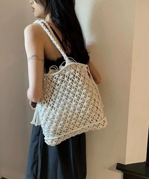 クロッシェ かぎ編み トートバッグ