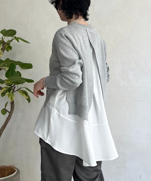 un dix cors(アンディコール)の「ニットセットレイヤードプルオーバー(ニット/セーター・レディース・ネイビー/イエロー/ライトグレー・FREE)」の16枚目の写真