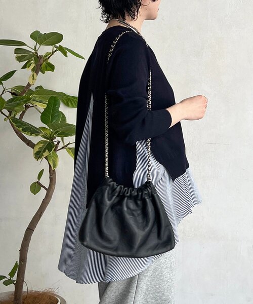 un dix cors(アンディコール)の「ニットセットレイヤードプルオーバー(ニット/セーター・レディース・ネイビー/イエロー/ライトグレー・FREE)」の18枚目の写真