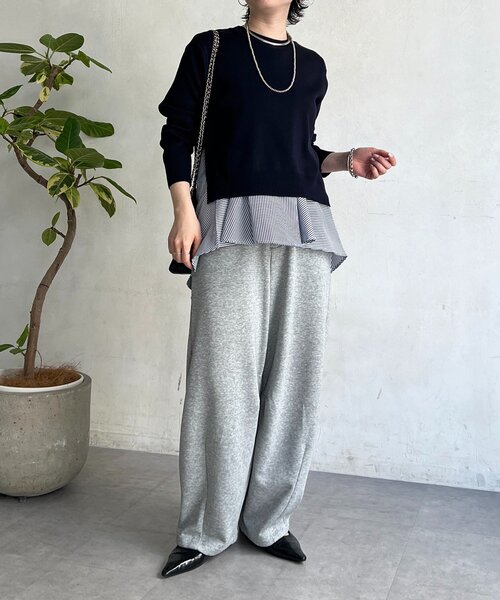 un dix cors(アンディコール)の「ニットセットレイヤードプルオーバー(ニット/セーター・レディース・ネイビー/イエロー/ライトグレー・FREE)」の21枚目の写真