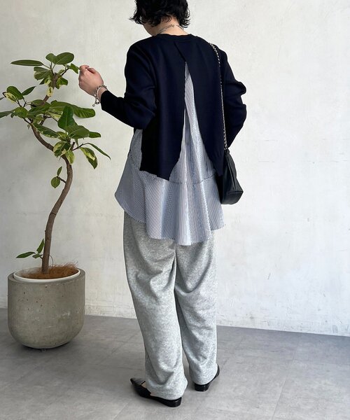 un dix cors(アンディコール)の「ニットセットレイヤードプルオーバー(ニット/セーター・レディース・ネイビー/イエロー/ライトグレー・FREE)」の22枚目の写真