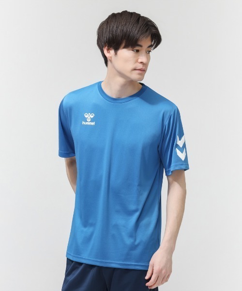 hummel（ヒュンメル）の「ヒュンメル hummel ワンポイントTシャツ（Tシャツ/カットソー・メンズ・ブラック/グリーン/オレンジ/ブルー/ネイビー・LL/M/L/S）」の4枚目の写真