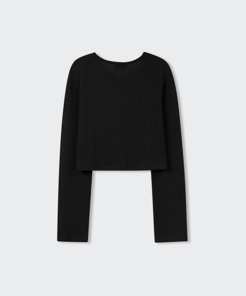 MUSINSA STANDARD WOMAN（ムシンサスタンダードウーマン）の「ウィメンズリネンブレンドタイアップクロップカーディガン[ブラック]（カーディガン/ボレロ・レディース・その他・X-SMALL/SMALL/MEDIUM/LARGE）」の5枚目の写真