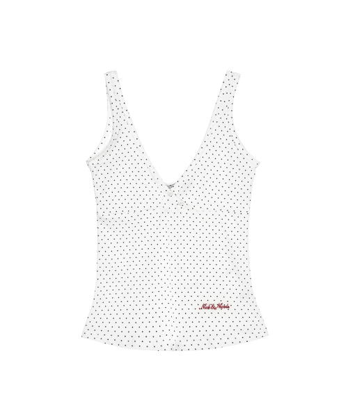 NICK&NICOLE（ニックアンドニコール）の「DOT SLEEVELESS TOP_WHITE（Tシャツ/カットソー・レディース・その他・FREE/MEDIUM/LARGE）」の4枚目の写真