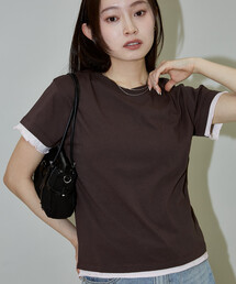 PUBLUX/パブリュクス レイヤード風 メロー Tシャツ 限定展開