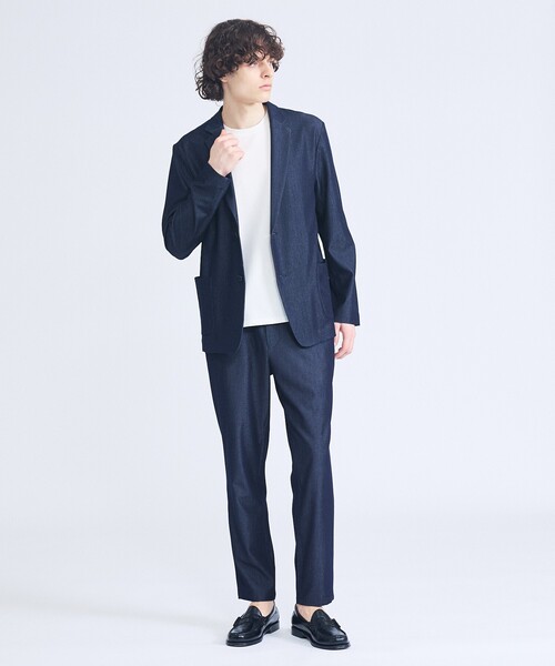 ABAHOUSE（アバハウス）の「【セットアップ対応】デニムライクツイル シングルジャケット（テーラードジャケット・メンズ・ブラック/インディゴブルー/ベージュ・44/48/46）」の13枚目の写真