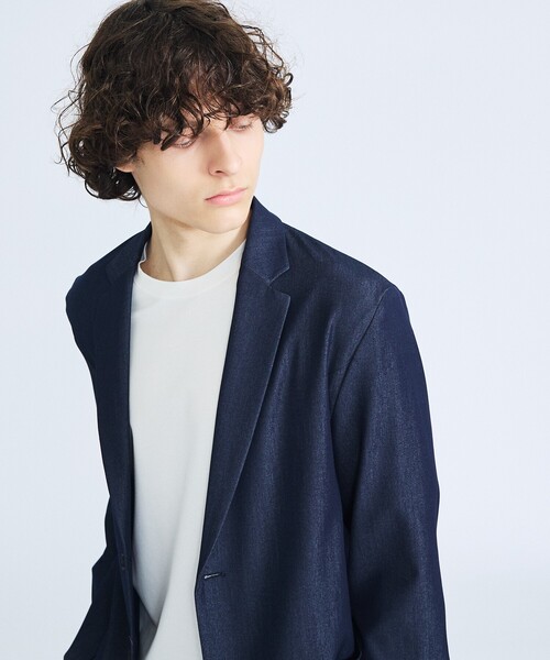 ABAHOUSE（アバハウス）の「【セットアップ対応】デニムライクツイル シングルジャケット（テーラードジャケット・メンズ・ブラック/インディゴブルー/ベージュ・44/48/46）」の22枚目の写真