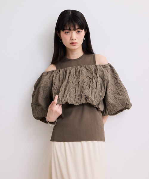 セール】【WEB限定】ニットタンクセットクロップドプルオーバー